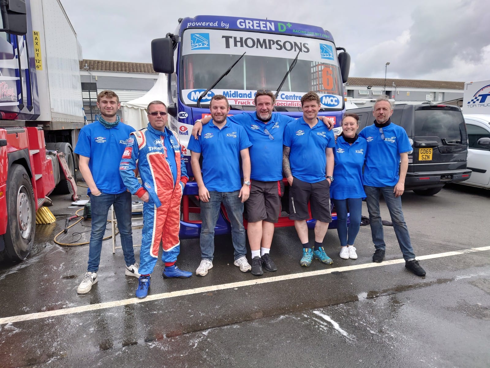 The JP Truck Racing team at Donington 202 BTRA Championship